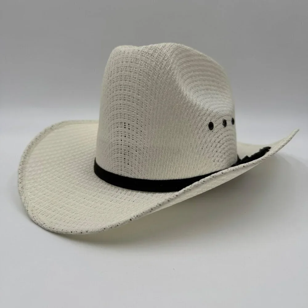 Western Express Inc. Children's Western Cowboy Straw Hat Ivory Size 6 3/8